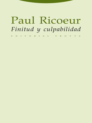 cover image of Finitud y culpabilidad